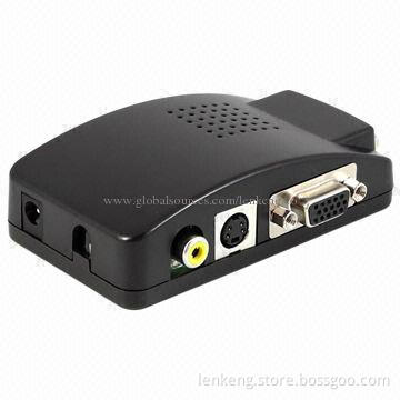 RCA/BNC Composite/S-video to VGA Converter, (5V), 5V DC/1A Power Supply